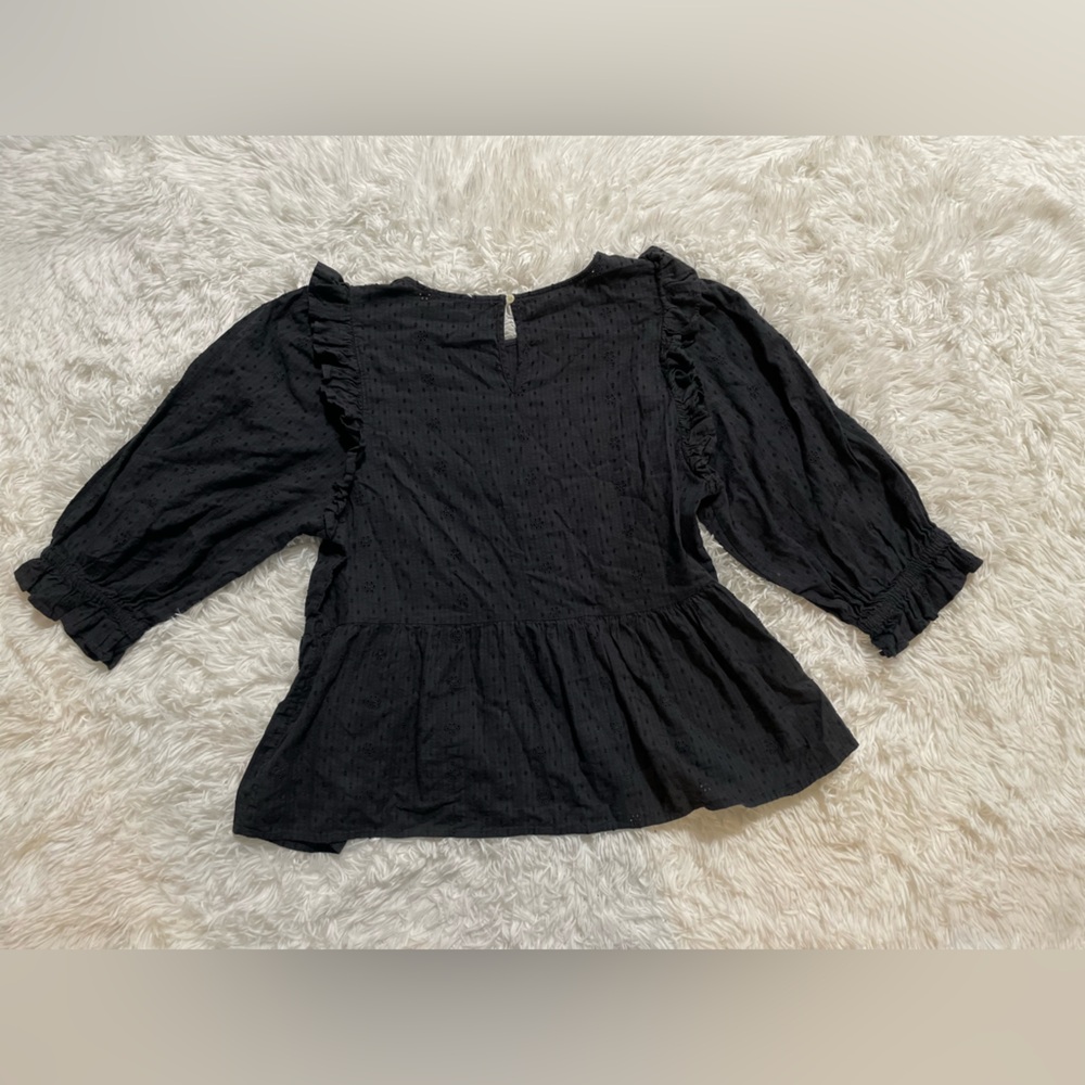 Universal Thread Black Ruffle Peplum Blouse - Picture 7 of 10